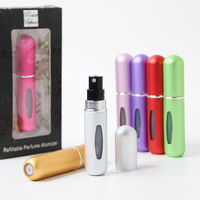 Voyage-Taille 8ml 5ml En Aluminium Atomiseur De Parfum Vaporisateur Bouteille Mini Bouteilles De Parfum Rechargeables pour Crème De Soin De La Peau Remplissage De Fond