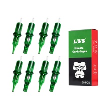 Aiguilles de machine de tatouage de membrane molle verte d'OEM LBB 1003RL 0803RL cartouche d'acier inoxydable pour l'art corporel
