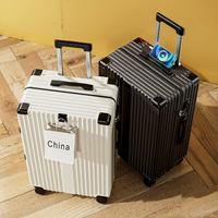 Valise à roulettes rigide en ABS grande capacité avec serrure à combinaison, design moderne et élégant, construction durable, unisexe