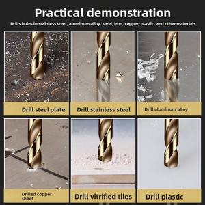ชุดดอกสว่าน M35 โคบอลต์ HSS สำหรับงานโลหะ ระดับมืออาชีพ สำหรับเหล็กหล่อ เหล็ก อลูมิเนียม และโลหะผสม - Product Image 4
