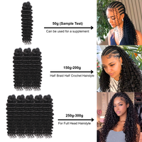 Extensions de cheveux humains au crochet à nœuds invisibles Miracle Knots Feather, bouclées birmanes, pré-bouclées pour tresses