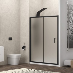 Kamalu KFN5000NS Moderna Porta Doccia Senza Telaio 140cm con Vetro Opaco Scorrevole e Telaio in Alluminio Inox per Bagno o Hotel - Product Image 2