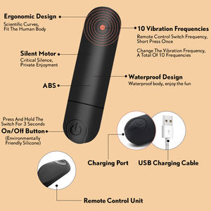 Mini aman silikon pengendali jarak jauh Vibrator kesehatan dapat diisi ulang Motor kuat peluru <span class=keywords><strong>Stimulator</strong></span> mainan seks untuk wanita - Product Image 6