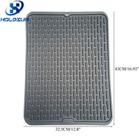 Tapis d'égouttage de table de séchage de fruits en silicone extra large, antidérapant et flexible, sans danger pour les aliments, pour les tapis et les tampons de cuisine