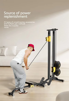 Máquina de Remo Nueva, Equipo de Fitness, Ejercicio, Soporte de Alta Resistencia para Pesas, Dispositivo de Entrenamiento Multifuncional Integrado, Máquina Smith