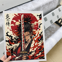 Impression par transfert thermique DTF sur mesure pour T-shirts, thème Anime Japonais, prête à poser, lavable et durable, vente en gros