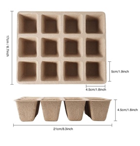 <span class=keywords><strong>Pot</strong></span> en tourbe de papier biodégradable, lot de 10, plateau de <span class=keywords><strong>semis</strong></span> à 12 alvéoles, 16x12x5cm, 21x17x5cm, <span class=keywords><strong>pour</strong></span> la germination des plantes - Product Image 4