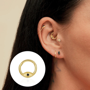 Boucles d'oreilles CANNER pour femmes en argent sterling 925 véritable, micro-incrustées de zircon, pour piercing nasal ou cartilage, bijoux - Product Image 5