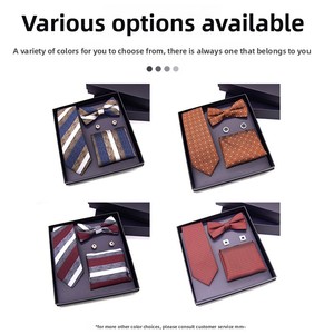 Conjunto de corbata formal de negocios de noche para hombre con lazo de bufanda Accesorio de moda en stock para venta al por mayor - Product Image 2