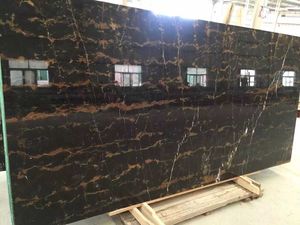 Panel de pared de piedra Natural Portoro de oro negro <span class=keywords><strong>afgano</strong></span>, baldosas de suelo de pared esmaltadas para cocina al aire libre, taller interior, losa pulida - Product Image 3