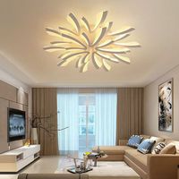 Plafonnier LED moderne pour chambre à coucher, bureau et maison avec couvercle en acrylique Montage facile Lampe LED moderne
