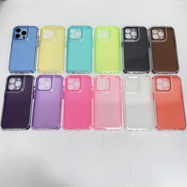Transparent clear 2 in 1 Tpu Jelly Color Pc Shockproof Colorful Mobile Phone case for iphone 16 Plus 16 Pro Max