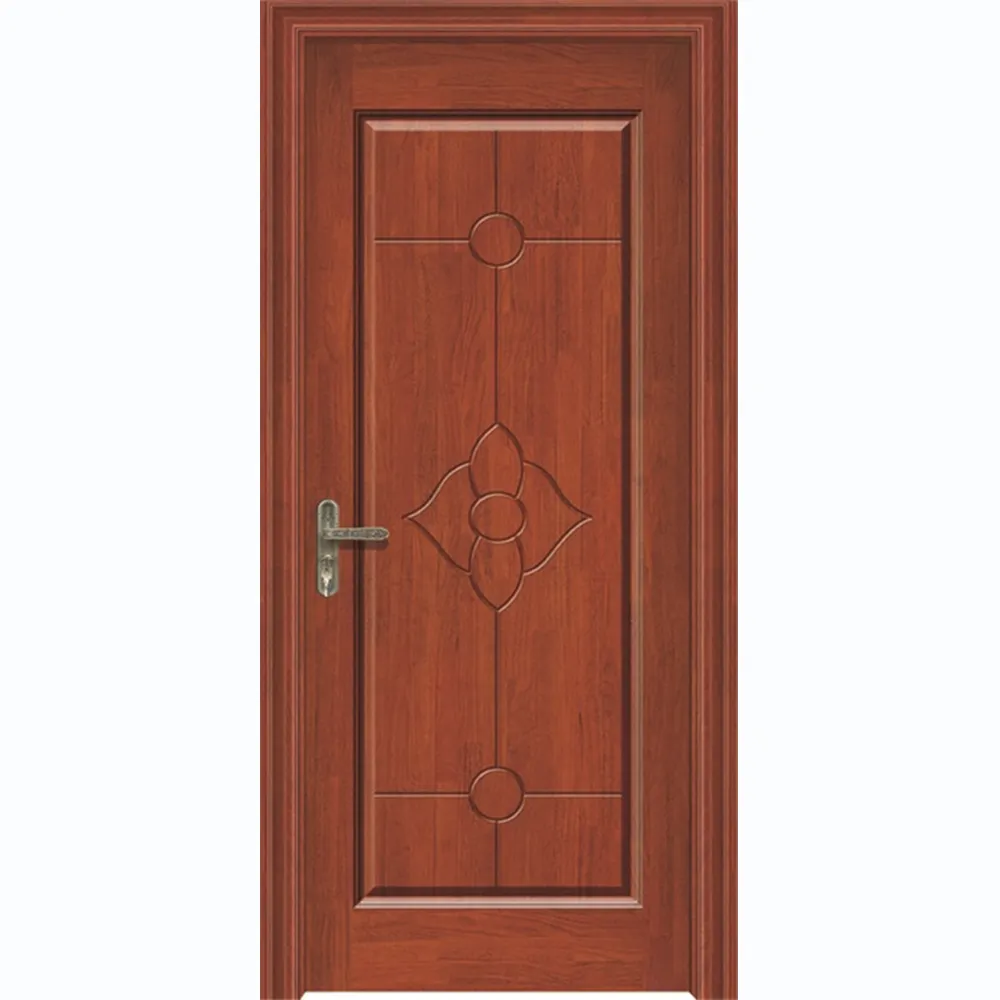 Home Bedroom Solid Wood Doors Light Brown Customized Door Interior Soundproof Interal Entrance Composite Doors With Han