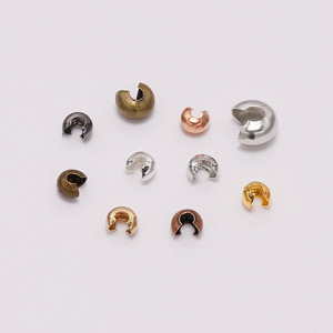 Half Moon <b>Copper</b> Jewelry Buckles 18K Gold Plated For <b>Bracelet</b> Making Spacer Beads Open Clasp Components - Product Image 2