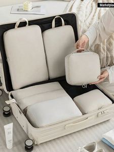 Organizador de Equipaje Compresible para Vacaciones, Juego de 6 Cubos de Compresión para Viaje - Product Image 2