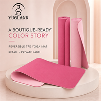 Tapete de Yoga Profesional Yugaland de TPE de Doble Capa Antideslizante para Pilates, Gimnasio, Ejercicio Físico, Venta al Por Mayor de Fábrica