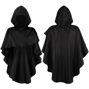 Gros Adultes Médiéval Chevalier Pull À Capuche Wrap Cape Vampire Assistant Gothique Costume pour Performance Sur Scène - Product Image 2