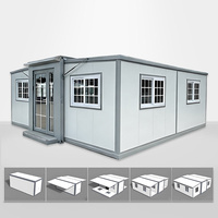 Maison conteneur modulaire pliable à assemblage rapide, avec structure galvanisée durable, pour hébergement temporaire de chantier