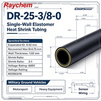 Tube thermorétractable Raychem DR-25-3/8-0 simple, résistant à l'huile, au carburant et aux liquides hydrauliques M23053/16 pour faisceau de câblage automobile