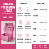 Boîte en papier pliable rose avec couvercle, emballage de marque pour magasin de détail, présentoir cadeau, abonnement, vente en gros, logo personnalisé, petite entreprise