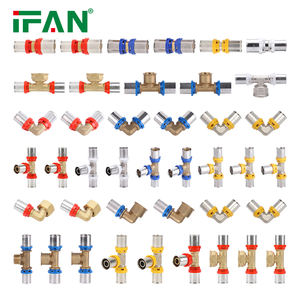 Соединитель IFAN PEX Press для многослойных труб, фитинг для водопровода 16-63 мм, латунный пресс-фитинг PEX-AL-PEX - Product Image 1