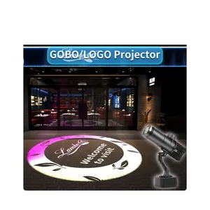Iklan gobo proyektor logo lampu luar ruangan led 60W Gobo Logo gambar proyektor luar ruangan lampu proyektor untuk iklan
