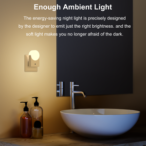Luz nocturna LED OEM con sensor de luz del anochecer al amanecer, lámpara de pared automática de luz blanca cálida para dormitorio, pasillo, baño, escaleras, cocina - Product Image 4