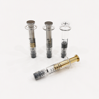 Seringue en verre Luer Lock de 1 ml pour emballage d'huile et de distillat, avec piston métallique