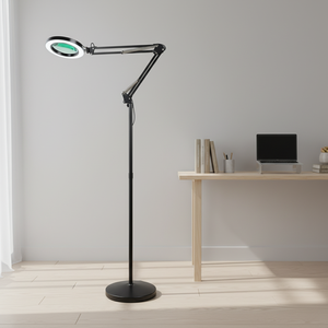 Adjustable Swing Arm Floor Standing LED Magnifying Lamp daylight lamp for Eyelash Tattoo Microblading Salon Use - Product Image 5