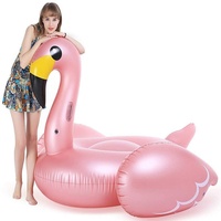 Nouveau modèle de lit gonflable Flamingo pour piscine, flottant pour fête aquatique, Flamingo gonflable à chevaucher pour l'eau, couleur Or Rose