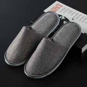 Chaussons américains unisexes, confortables, écologiques, jetables et antidérapants pour l'intérieur, en lin lavable et bon marché. - Product Image 1