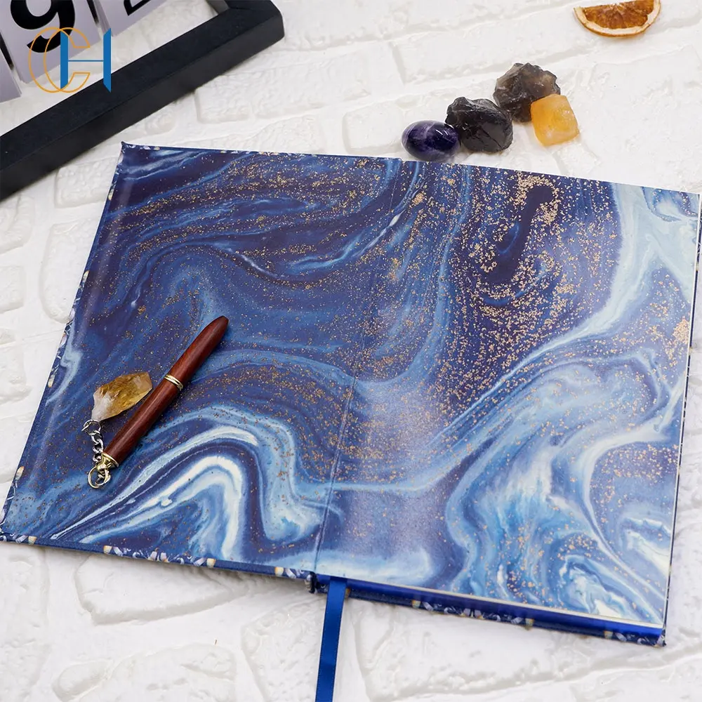 Sun & moon caderno de couro impresso, sketchbook 9x6 polegadas desenho, diário, artesanal, cristal infundido, cura
