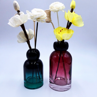 Bouteille d'aromathérapie en verre sodocalcique dégradé, flacon vide pour parfum d'intérieur, sans flamme, pour huiles essentielles volatiles, livraison immédiate