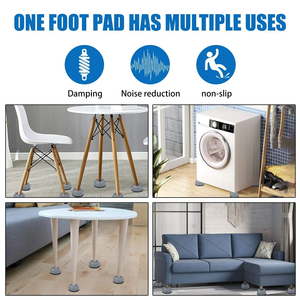 Patins universels antidérapants et anti-vibrations pour machine à laver, silencieux, pour meubles et pieds de machine à laver, vente en gros - Product Image 1