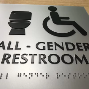 Señal Táctil <span class=keywords><strong>Braille</strong></span> ADA <span class=keywords><strong>Universal</strong></span> Personalizada con Acrílico y Acero Inoxidable, Resistente a la Intemperie IP65, para Uso en Baños y Hoteles - Product Image 6