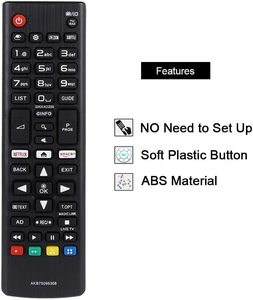 Mando a distancia AKB75095308 para televisor inteligente LG LED, con botones de <span class=keywords><strong>NETFLIX</strong></span> y Amazon - Product Image 2