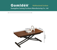 Table à manger en bois au design moderne, meuble convertible et extensible, peu encombrant, table basse, idéal pour une salle à manger