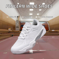 Chaussures de tennis pour hommes à largeur extra-large, antidérapantes, avec soutien de la voûte plantaire, respirantes, à lacets, pour pickleball, racquetball et sports, taille US 10
