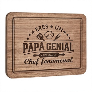 Planche de cuisine en bois dur bio, grande surface de découpe en bois pour la préparation et le service des fruits, légumes, viandes et poissons - Product Image 2