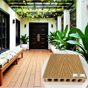 Terrasse en WPC carrée moderne, écologique, recyclée, antidérapante, ignifuge, résistante aux intempéries, pour extérieur, usage commercial, résidentiel, <span class=keywords><strong>jardin</strong></span> - Product Image 1