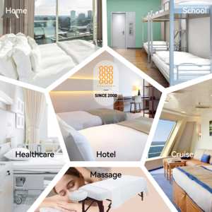 Parure de Lit d'Hôtel de Luxe 5 Étoiles en Lin 100% Coton T250 Uni avec Logo Personnalisé, Draps Plats Blancs, Taie d'Oreiller, Housse de <span class=keywords><strong>Couette</strong></span> - Product Image 6