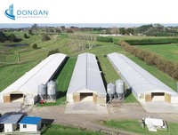 Conception de bâtiments industriels modernes en acier préfabriqués pour poulaillers et fermes avicoles de poulets de chair à vendre