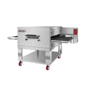 China manufacturer bakers rock 32 inch stainless steel commercial use electric conveyor pizza bake oven