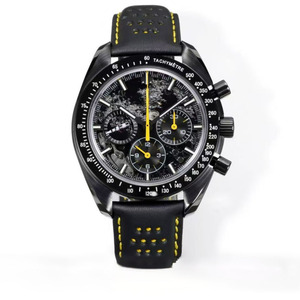 Reloj de Pulsera Deportivo Multifuncional Elegante de Alta Gama para Hombre con Caja de Cerámica de Tres Ojos, Cronógrafo y Taquímetro - Product Image 1