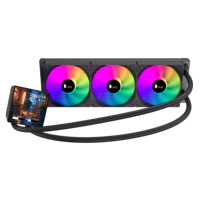 Refroidisseur liquide pour processeur ARGB 360 mm, radiateur en aluminium pur, écran LCD, système de refroidissement par eau ultra silencieux 22 dBA