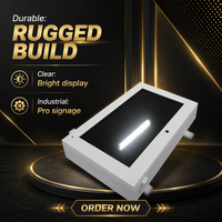 AWSTOUCH 75 Inch Layar Digital Signage Luar Ruangan IP65 yang Dipasang di Dinding, Layar LCD TFT untuk Iklan, 2000 hingga 2500 Nits, Layar Sentuh