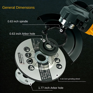 מטחנה זוויתית ניידת אלחוטית 18V של DEWALTT, 125 מ\\\"מ, חיתוך תעשייתי, מקצועית, עשה זאת בעצמך, ליטוש הזזה, נירוסטה - Product Image 3