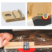Pattern Flush Trim Router Bit Bottom Clearing 3 Flûte, Shank Bearing Downcut Spiral for Template Trimming -1/4 "Shank