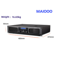 Amplificateur de puissance numérique professionnel MA1000 à vente chaude, 2 canaux, 1000W*2CH, audio numérique, boîtier métallique, équipement sonore