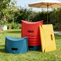 Banc de camping pliable compact en plastique populaire – Vente en gros pour pique-nique, voyage en train, jardin et mobilier de loisirs extérieur